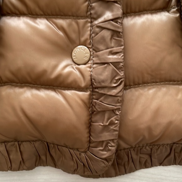 Moncler Tan Cropped Down Jacket - Picture 8 of 15